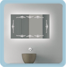 Infrared heating in a mirror